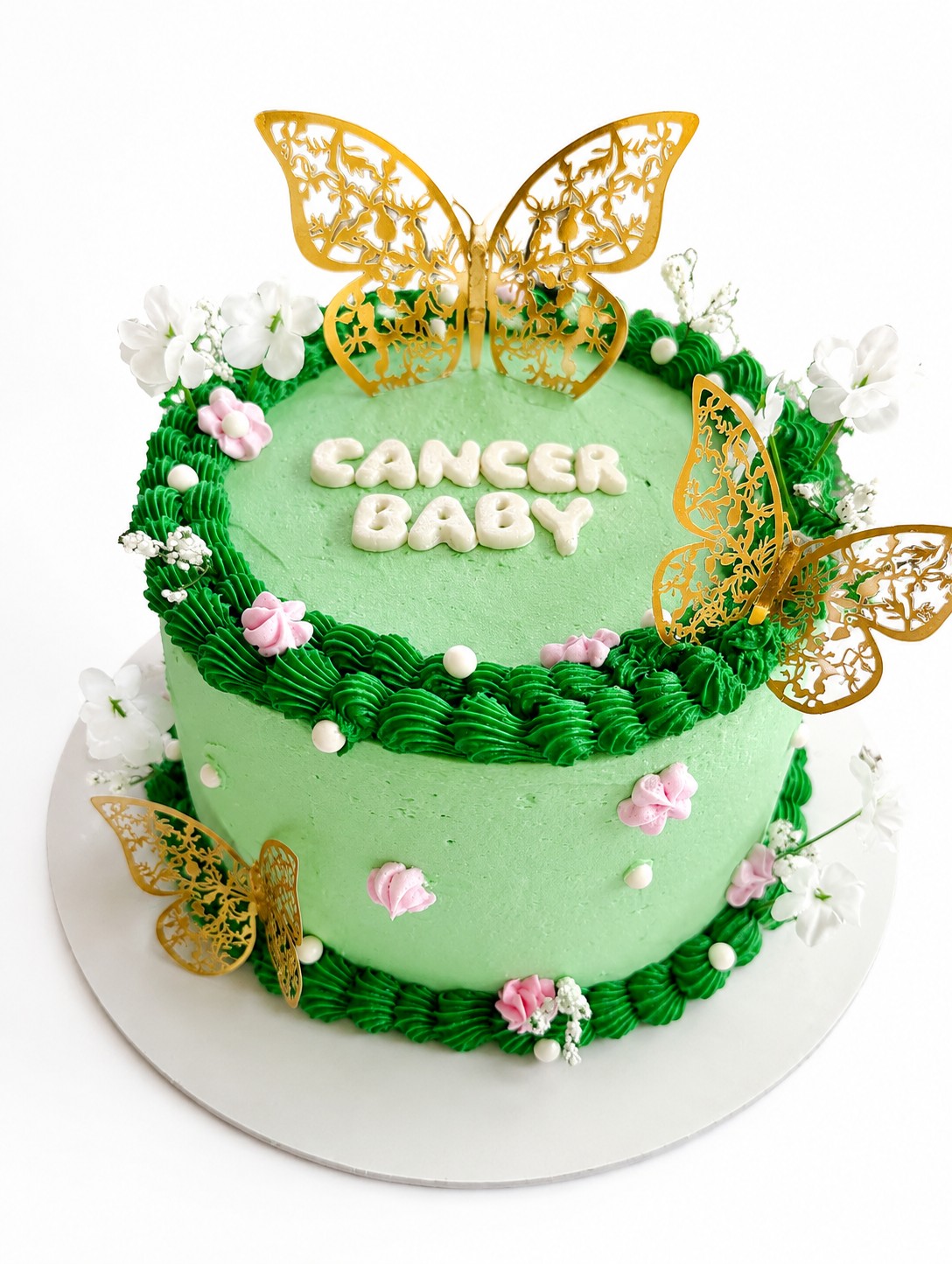 Rainbow rosette kids cake