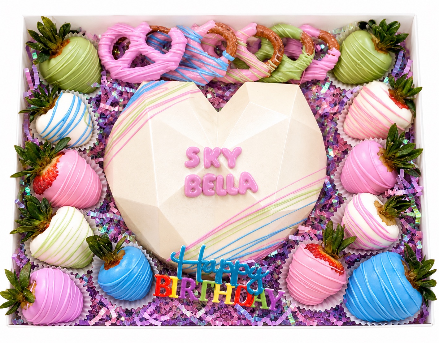 Sky smashheart cake